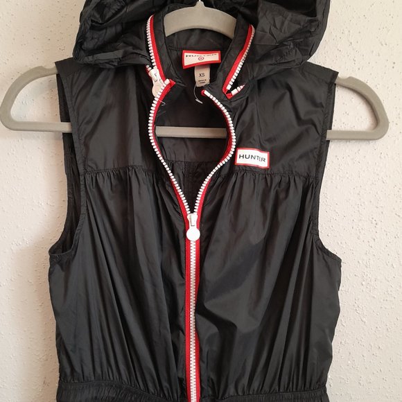 HUNTER for Target Black Sporty Windbreaker Sleeveless Dress Full Zip Front XS - Picture 3 of 16